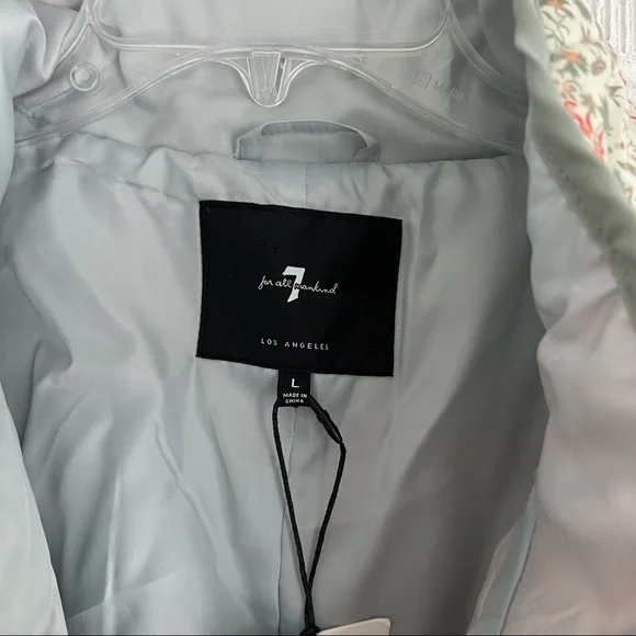 7 For All Mankind | Pastel Print Quilted Jacket NWT - Picture 3 of 8